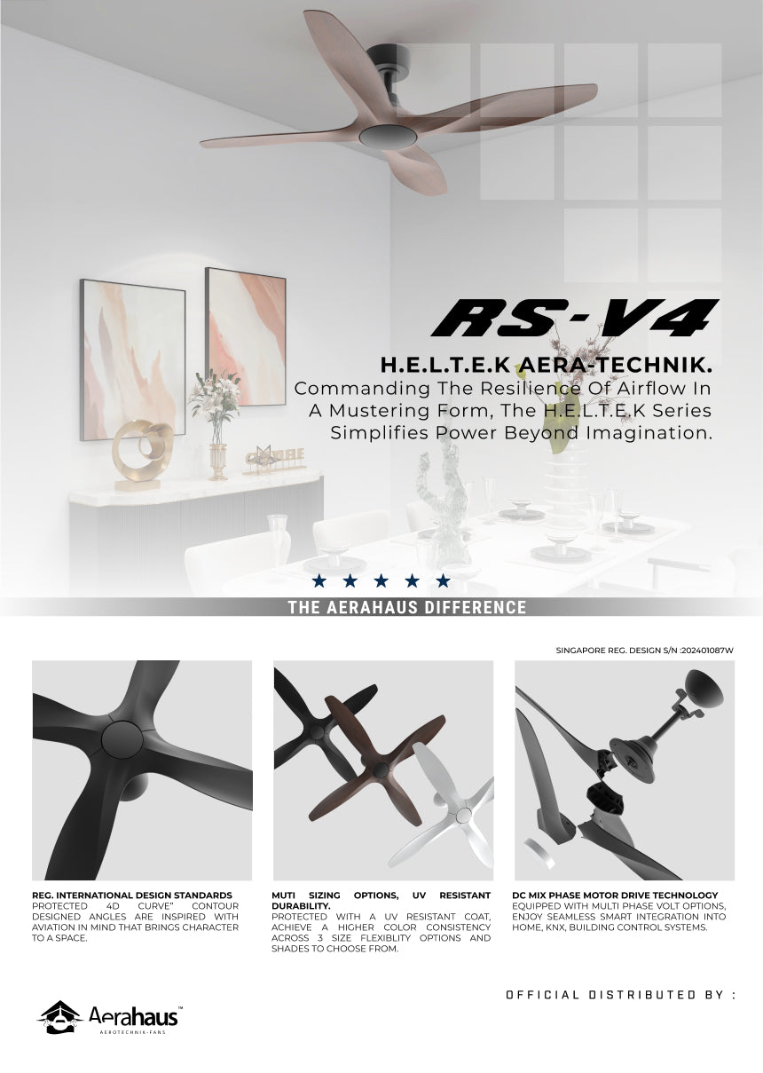 RS-V4 Aerahaus Technik DC Ceiling Fan