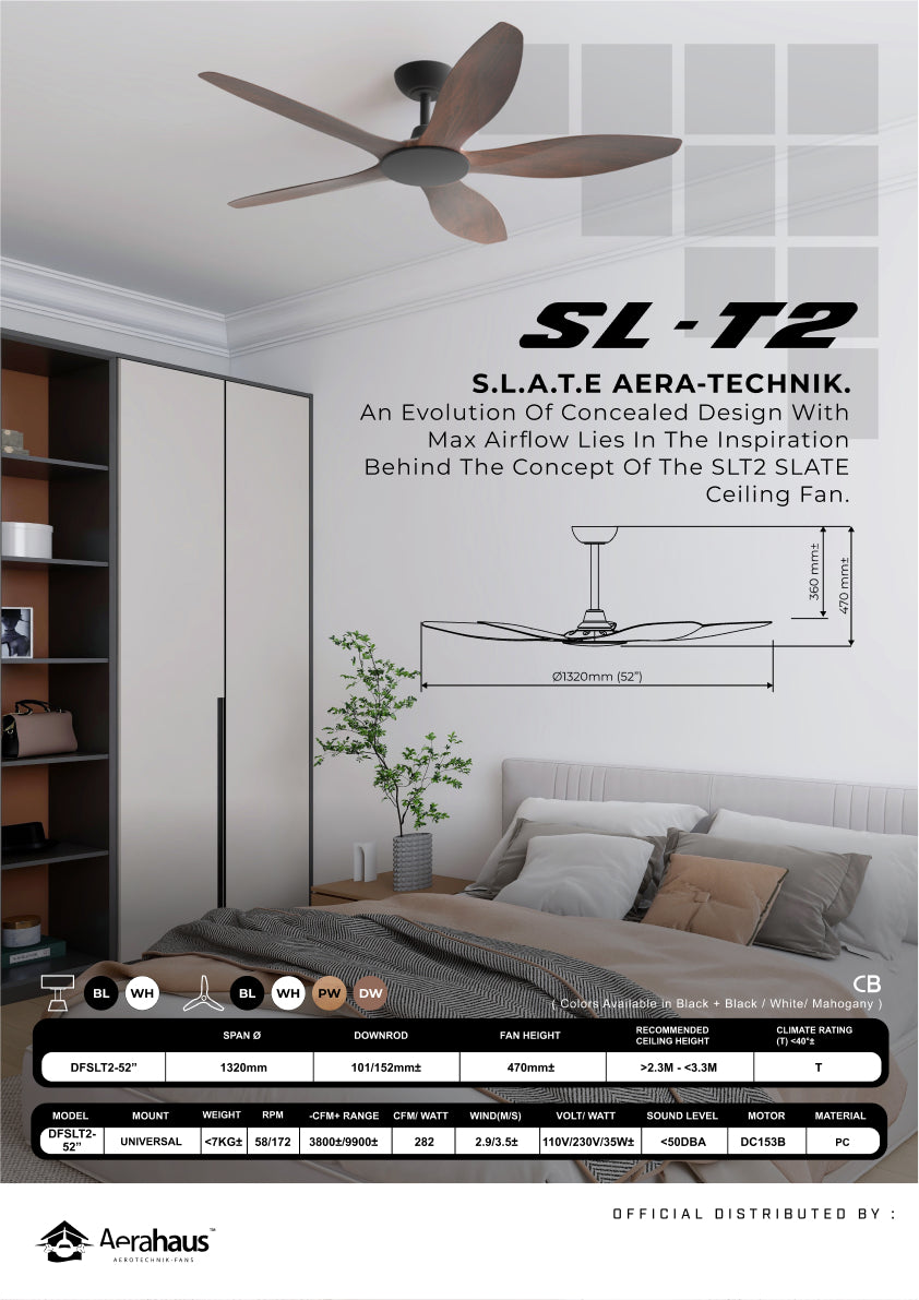 SL-T2 Aerahaus Technik DC Ceiling Fan