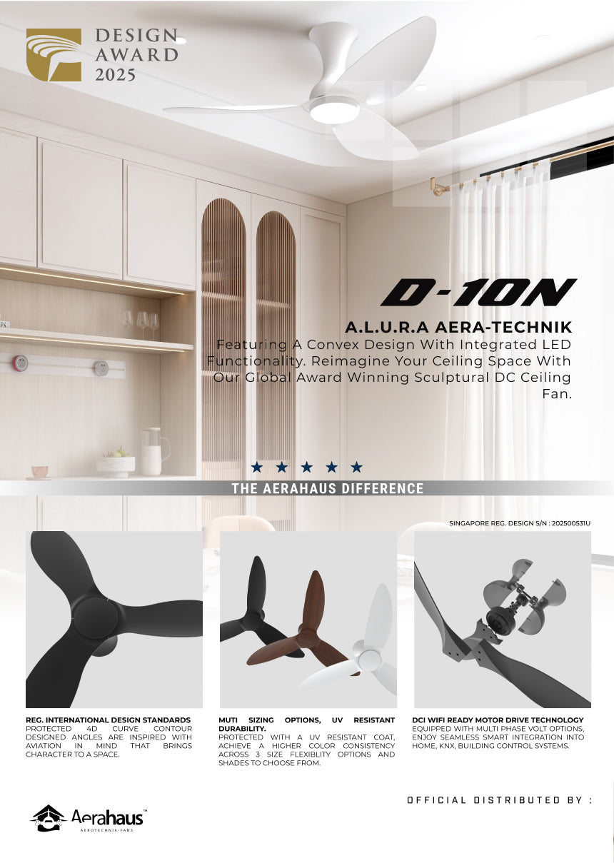 D-10N Aerahaus Technik DC Ceiling Fan