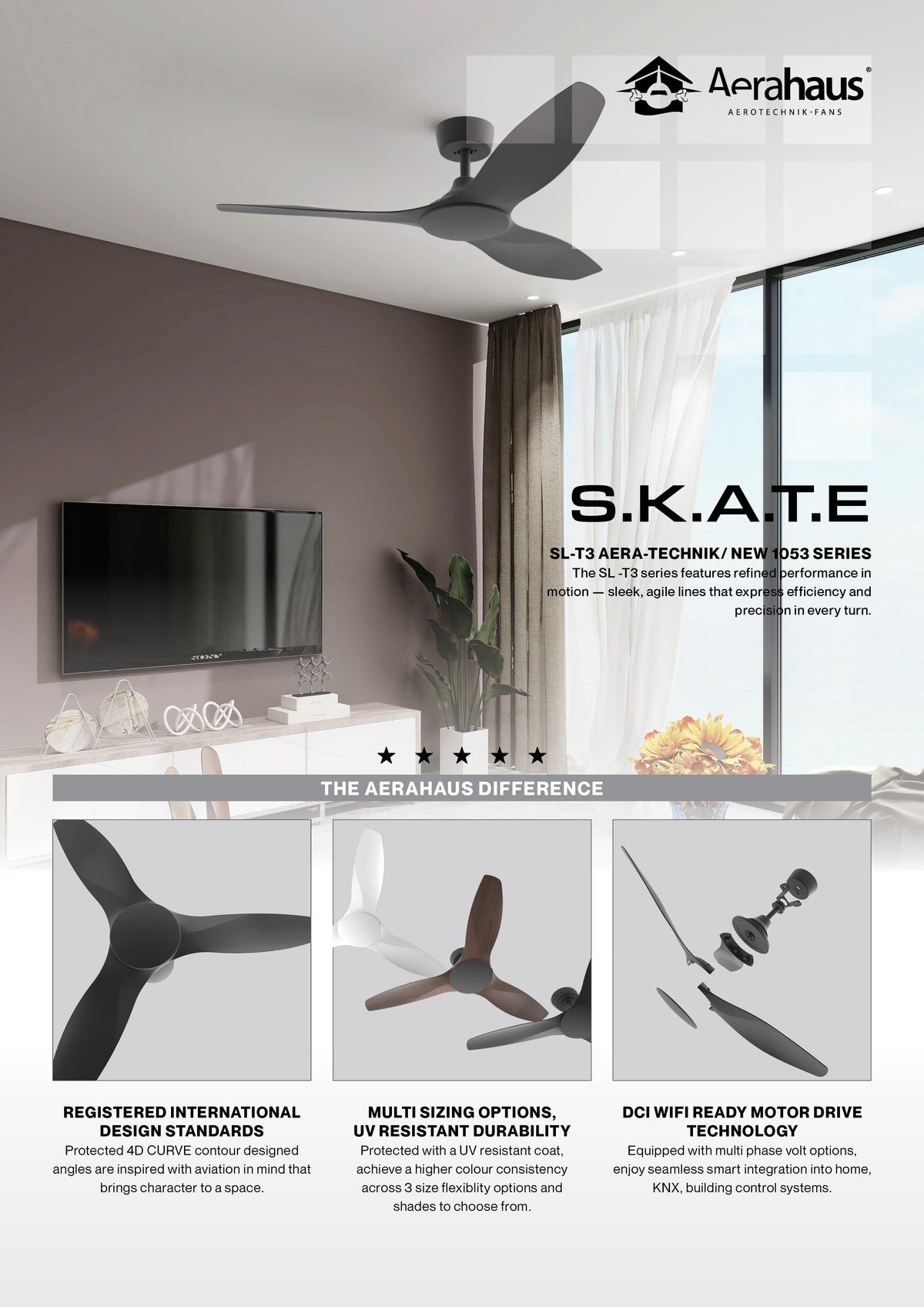 SL-T3 Aerahaus Technik DC Ceiling Fan